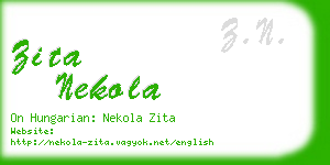 zita nekola business card
